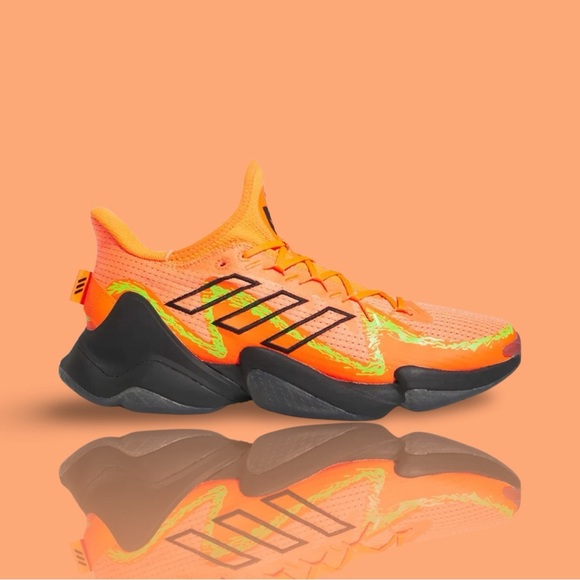 RARE Adidas Mahomes 1 Impact FLX 'Poison' Solar Orange Black | IF4806 Chiefs NFL - Picture 2 of 9